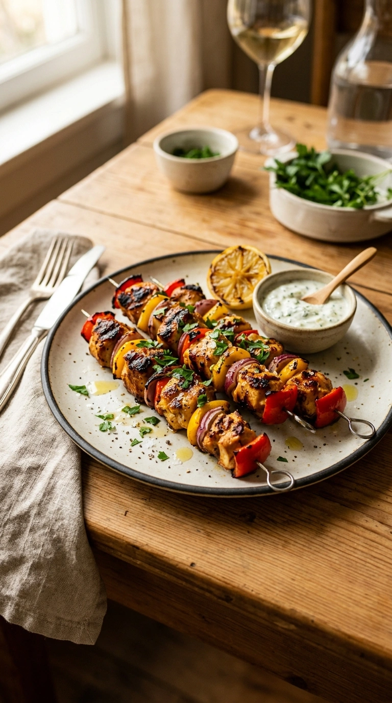 Juicy Smoky Tailgate Grilled Chicken Skewers | 30-Min Family Fall Football Game Day