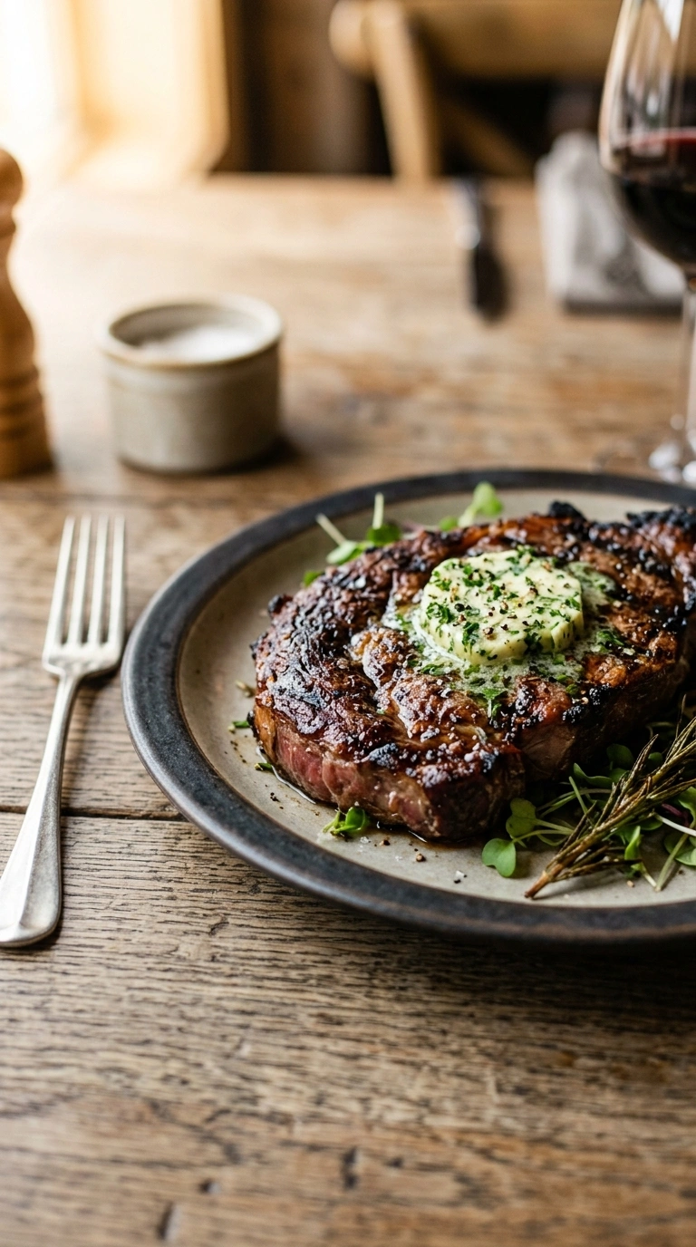 charred smoky labor day grilled steak ready to serve